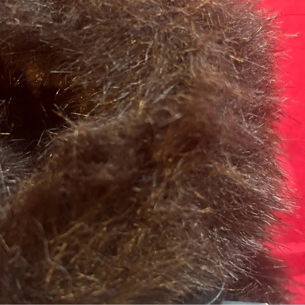 ❤️2/$15 or 3/$21❤️NWT Betmar New York Brown Knit Gloves w/Faux Fur Trim